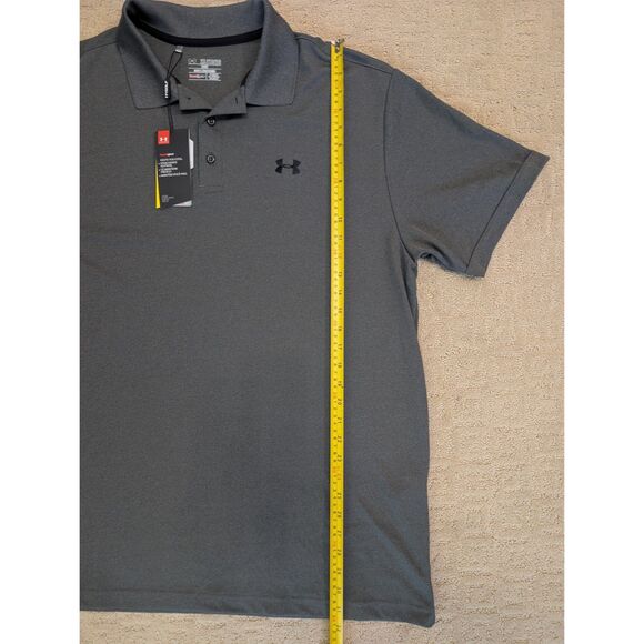NWT Under Armour Polo Mens Size XXL 2X 2XL Grey Golf Shirt Heat Gear - Picture 5 of 7